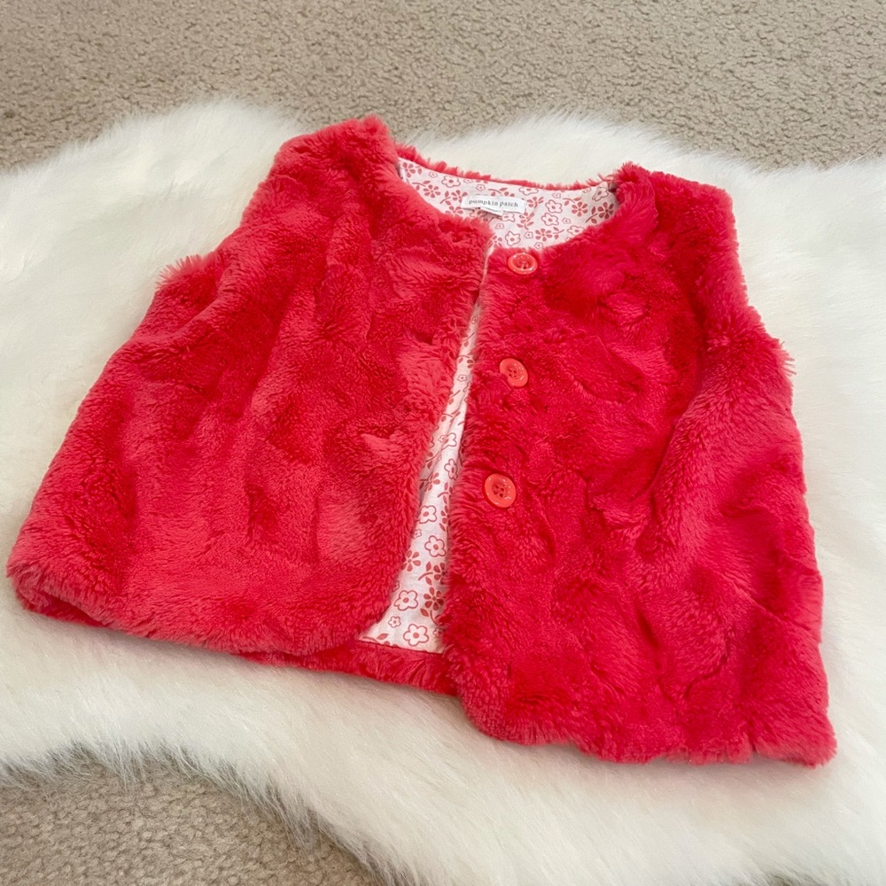 Super soft Pumpkin patch pink vest size 2-4T